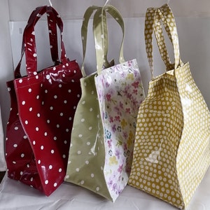 Sac à lunch 100 % coton en toile cirée avec bouton-pression - Spot