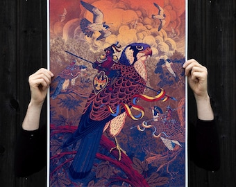 Bird Avaitor // Screen printed Artprint by Douwe Dijkstra