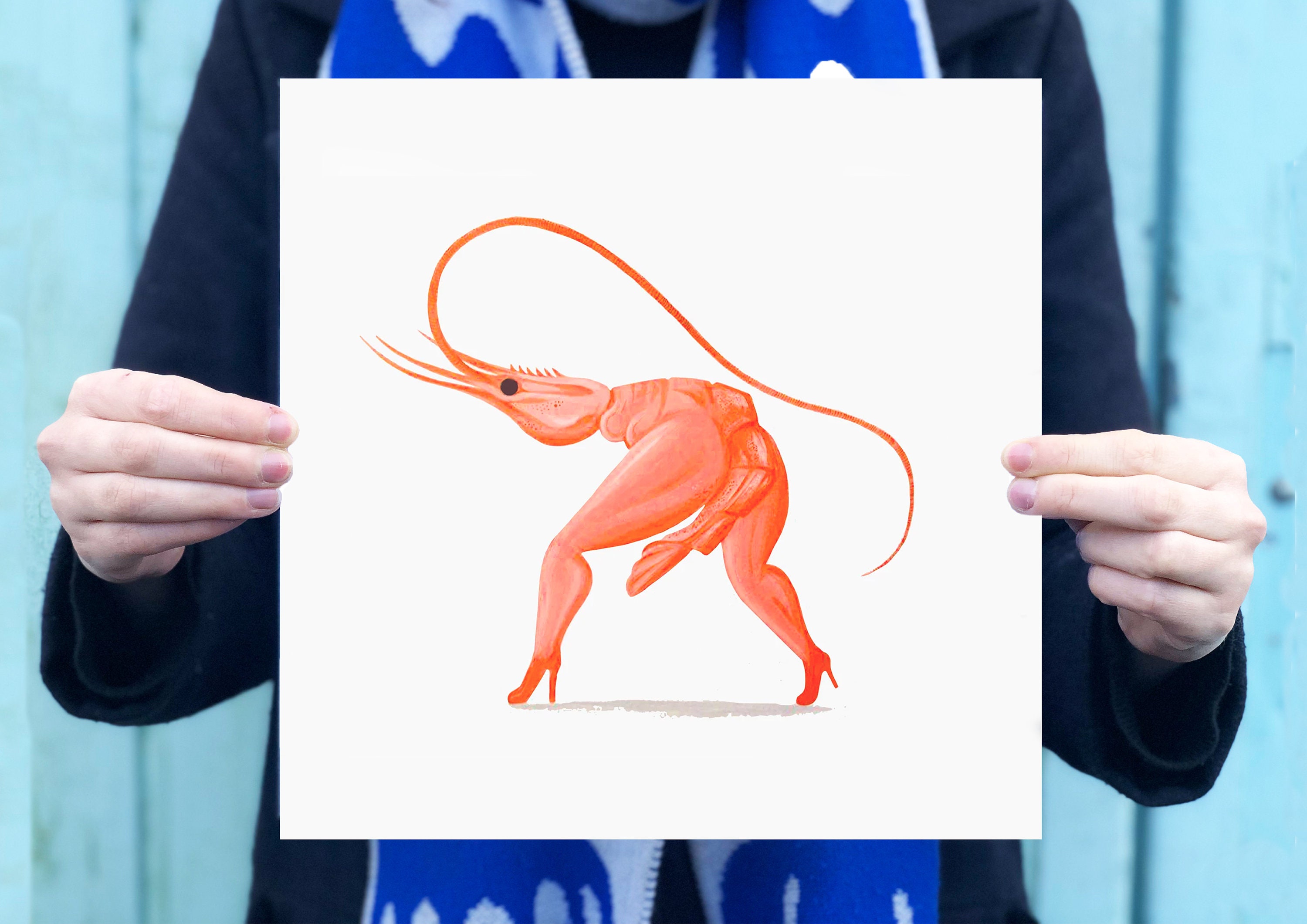 Artprint Sexy Shrimp on heels numérique par Megan Peinture