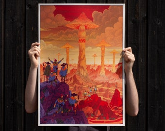 Mushrooms // Screenprint by Douwe Dijkstra