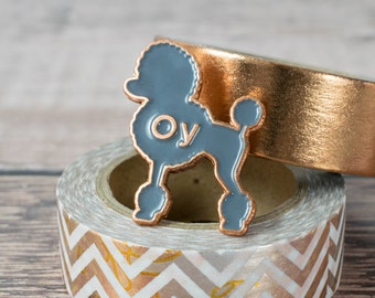 Gilmore Girls Pin - Oy With The Poodles Already - Enamel Pin - Gilmore Girls - Lapel Pin - Poodle - Grey - Copper Boom - Birthday Gift
