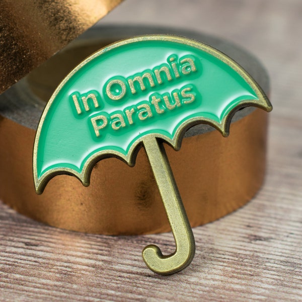 In Omnia Paratus Umbrella Pin - Enamel Pin
