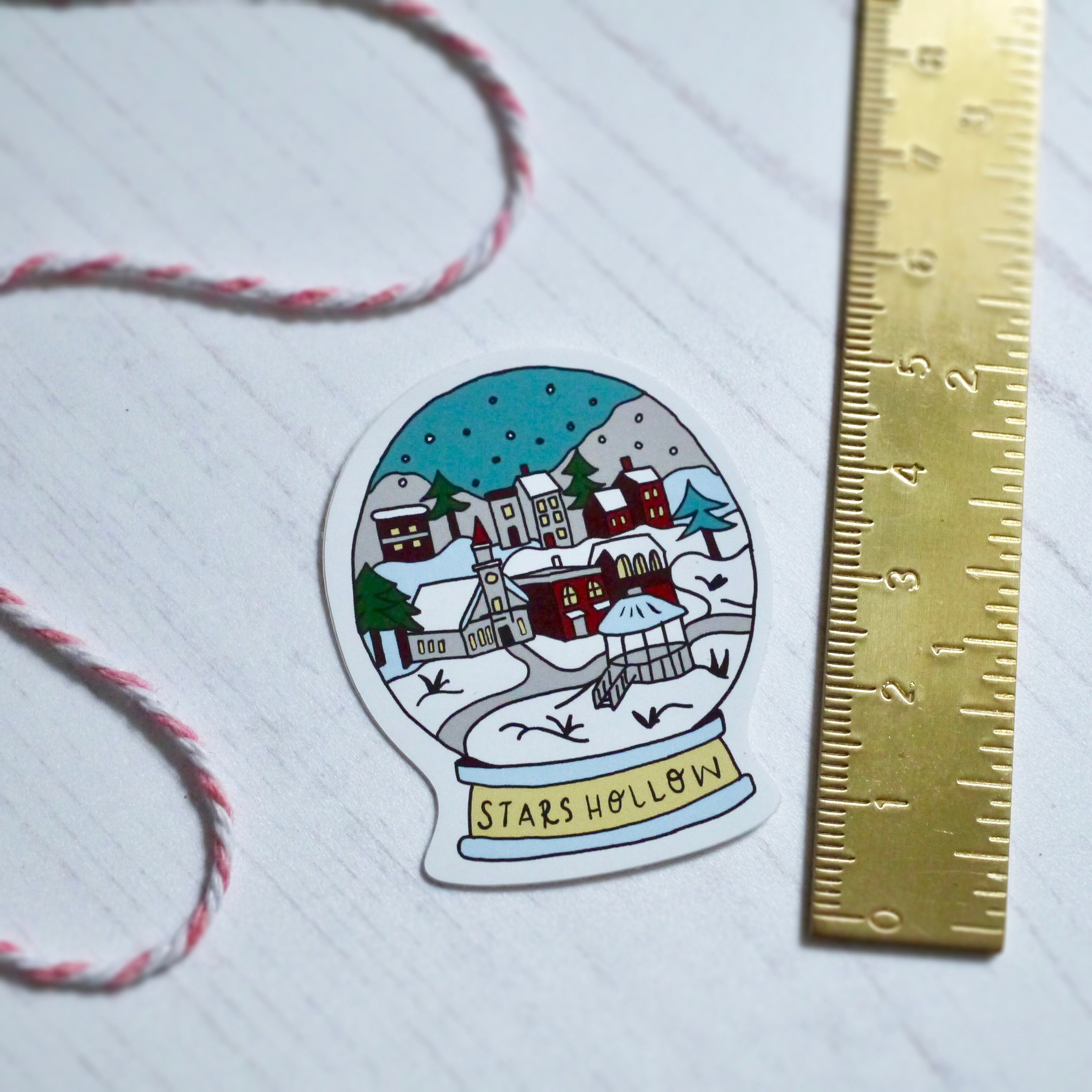 Stars Hollow Snow Globe Sticker - Stars Hollow - Gilmore Girls Sticke…