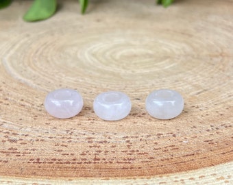 Rose Quartz Gemstone Dreadlock Beads. Set of 3