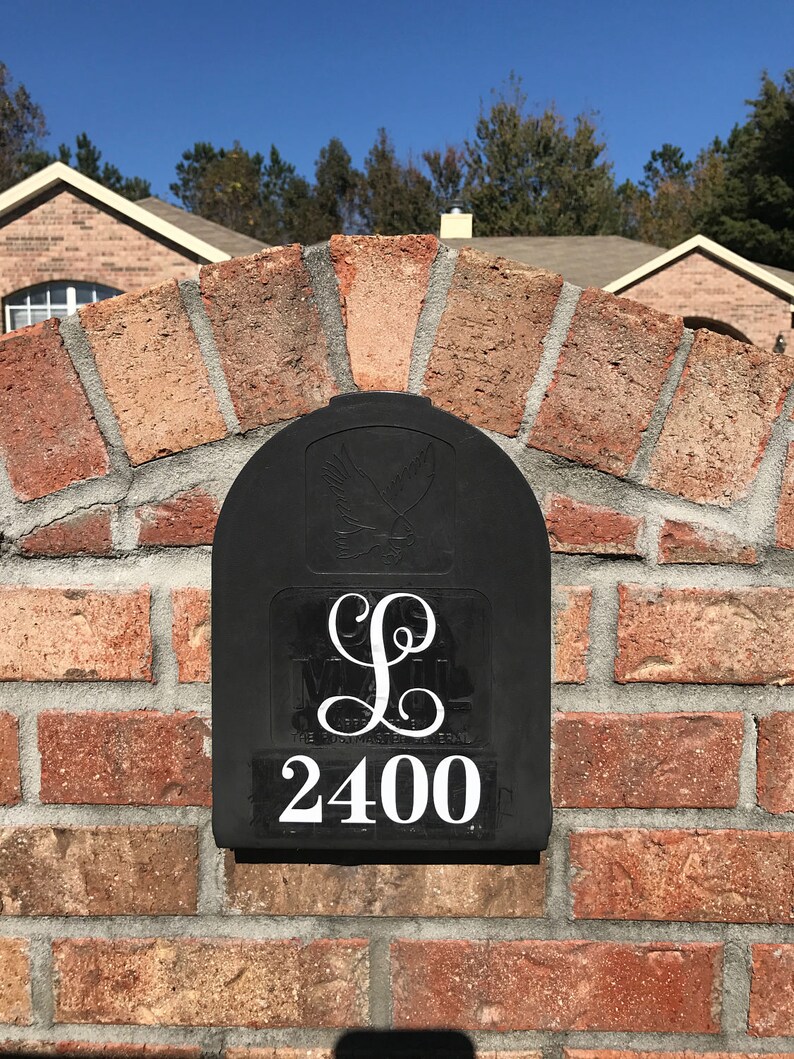 Mailbox Decal Cute Mailbox Decal Mailbox Monogram Decal for Etsy