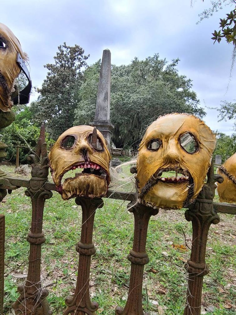Real leather skin masks scary Halloween masks Etsy