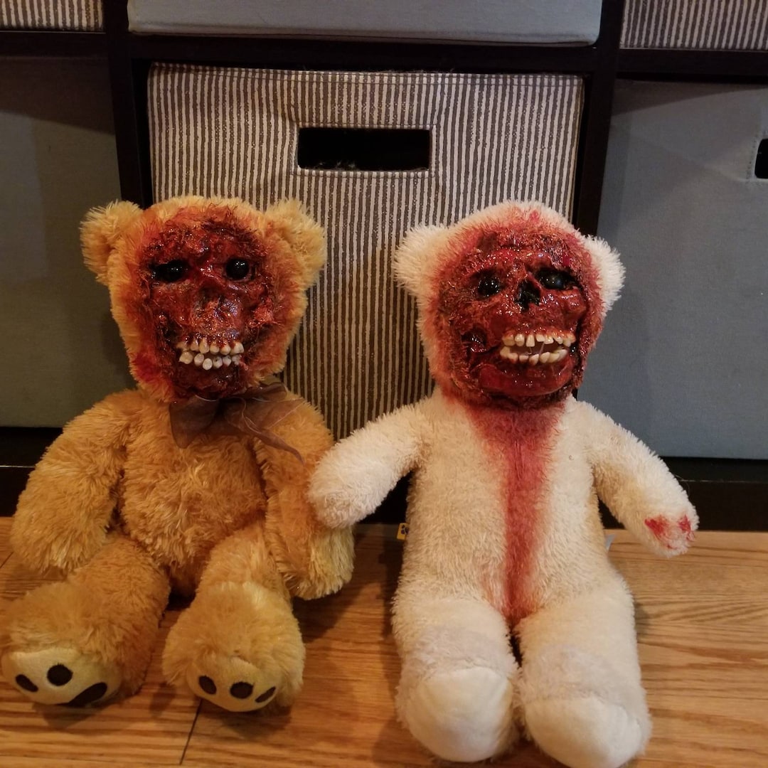 Teddy bear with scary face discount