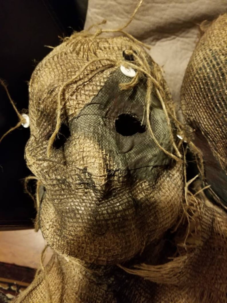 Scary Halloween Scarecrow Mask - Etsy