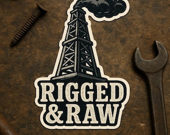 Stickerpakket blauwe kraag: stickers olieveld en pijpfitter - cadeau handelaar