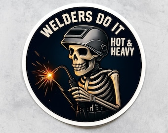 Grappige lasstickers: glanzende gereedschapskiststickers voor lassers, veiligheidshelmen, helmen en cadeaus voor blauwe kraag