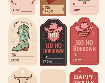 Westerse kerstcadeaukaartjes