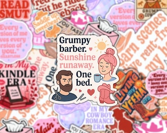 Stickerpakket Cowboy Romance: glanzende holografische BookTok-stickers