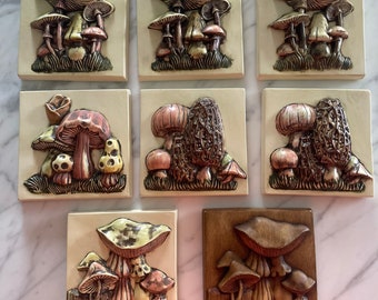 1970s Vintage Retro Mushroom Tiles