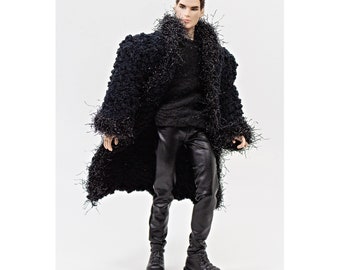Fur Coat, Outerwear Fits For IT Homme Doll, Ken, Adonis, Male Action Figure 1:6 Scale, 12 inch/ 30 cm