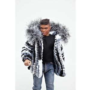Fur Parca Hooded, Outerwear, Fits Ken Doll, IT Homme, Adonis, 1/6 Scale Figure 12&quot;/30cm