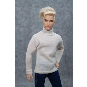 Turtleneck long sleeve, sweater of merino wool for 1/6 male doll, suitable for Ken, IT homme, FR, Phicen men, action figure 12 inch