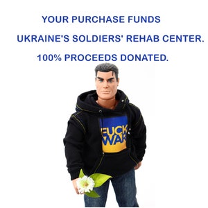 Ukraine Symbols Black Hoodies for 1:6 Scale Dolls - Ken, Integrity Toys, Phicen