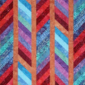 Soul Song batik handmade quilt, quilted throw, quilted blanket, one-of-a-kind, 63x68&quot;