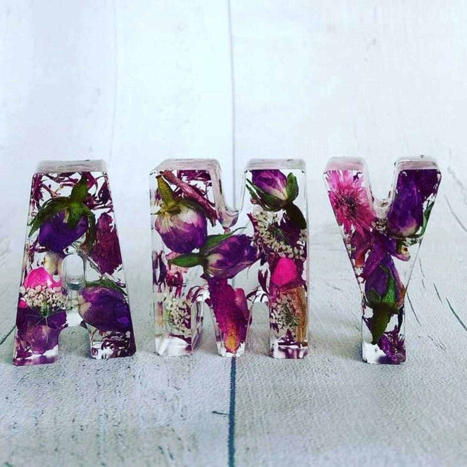 Resin Letters Floral Letters Real Pressed Flower Letters Etsy UK