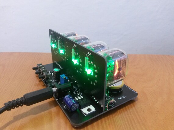 In-12 NIXIE TUBES CLOCK With Green Backlight - Etsy