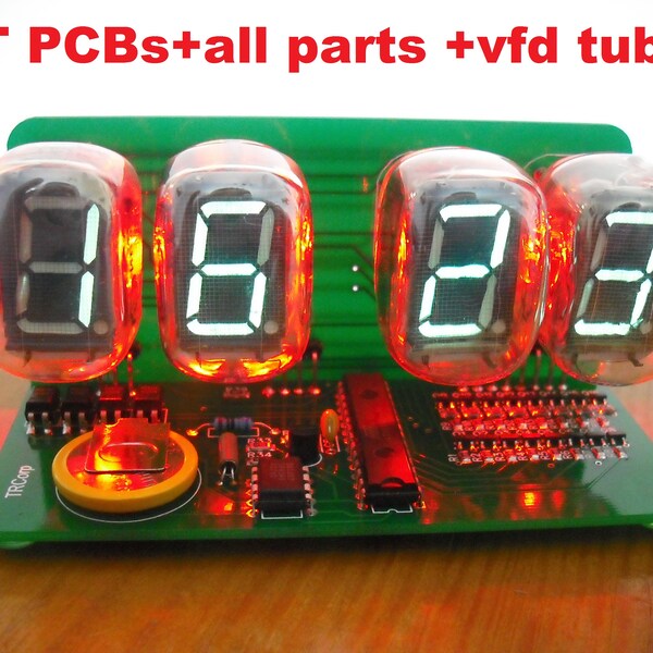 KIT IV-22 vfd clock with red backlight [USB Powered]