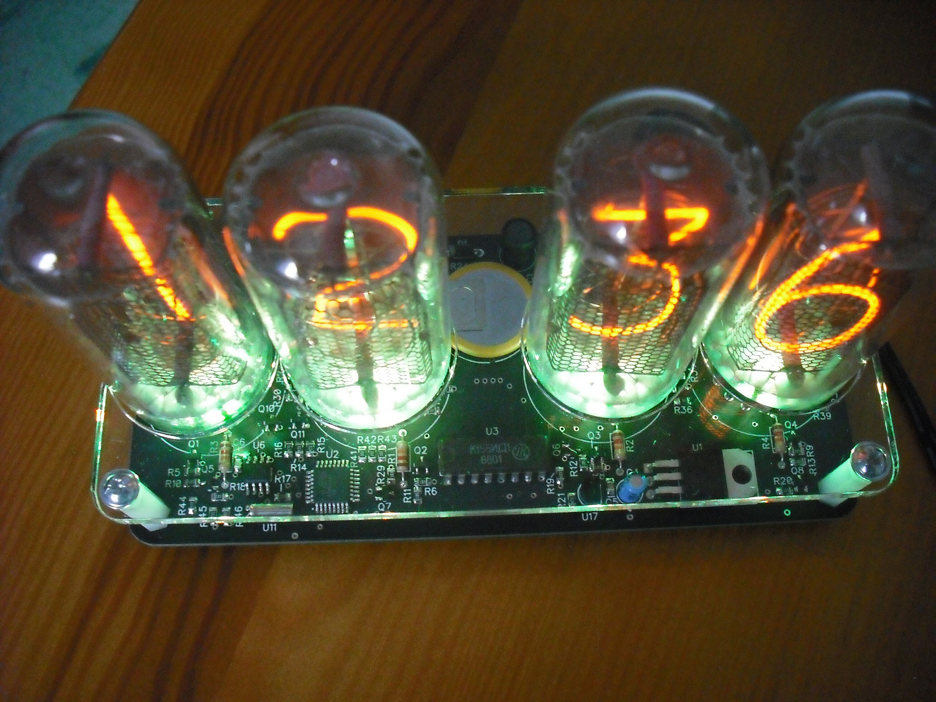 Nixie Tube Clock Kit With IN18 Tube Led RGB Backlight Black Etsy