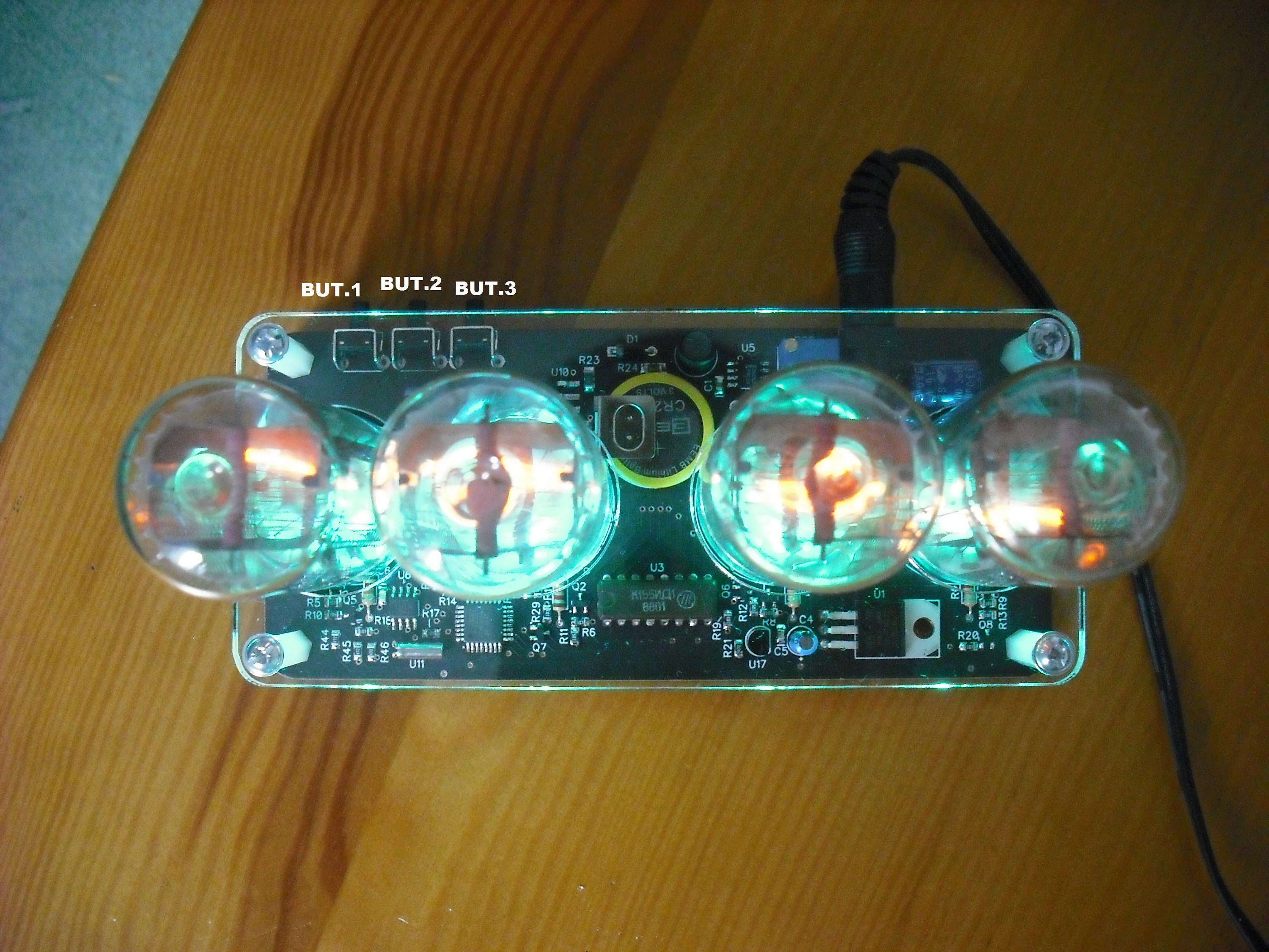 Nixie Tube Clock Kit With IN18 Tube Led RGB Backlight Black Etsy