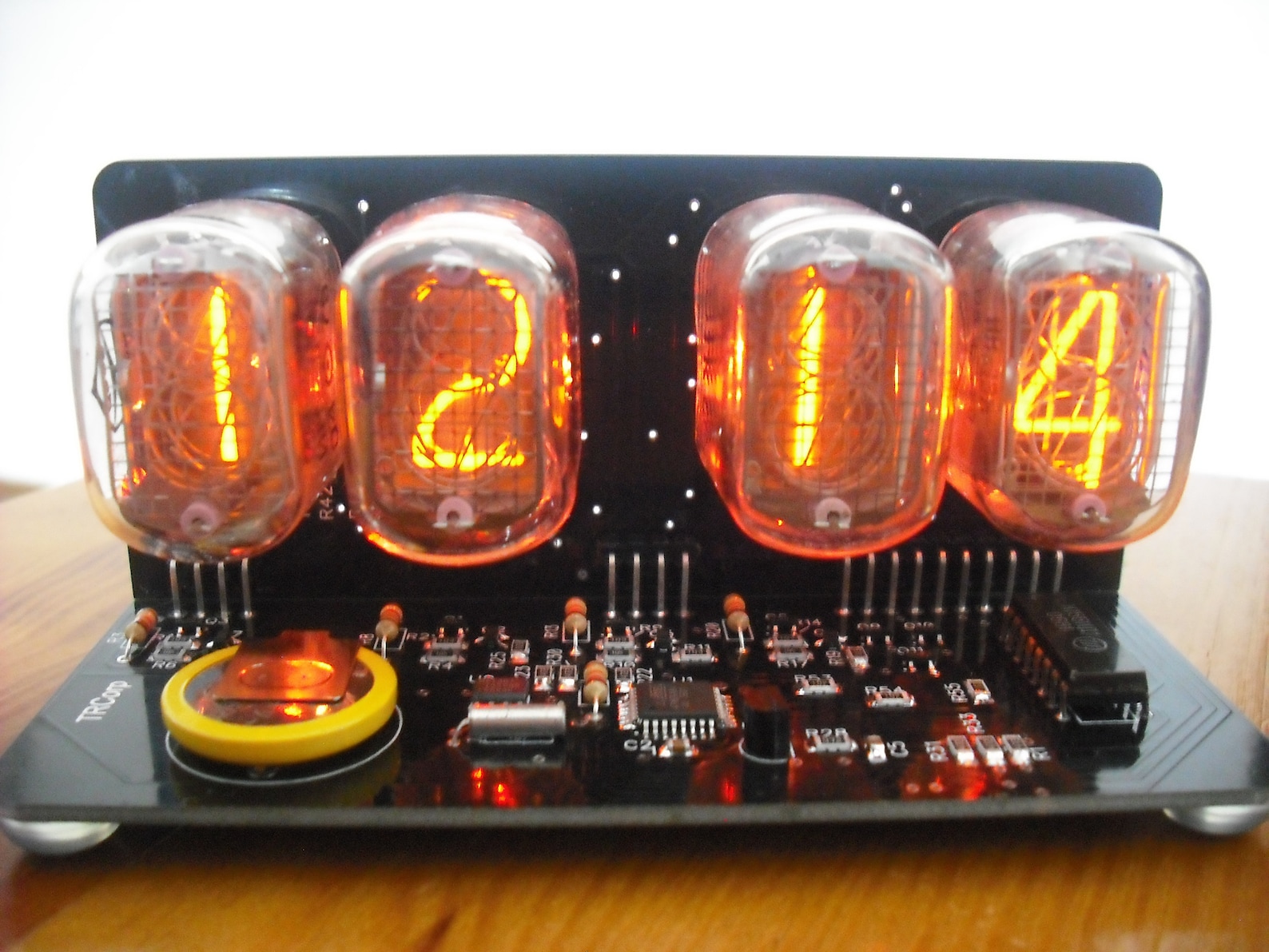 Nixie Tube Clock With IN12 Tube Led Rgb Backlight Black PCB Etsy