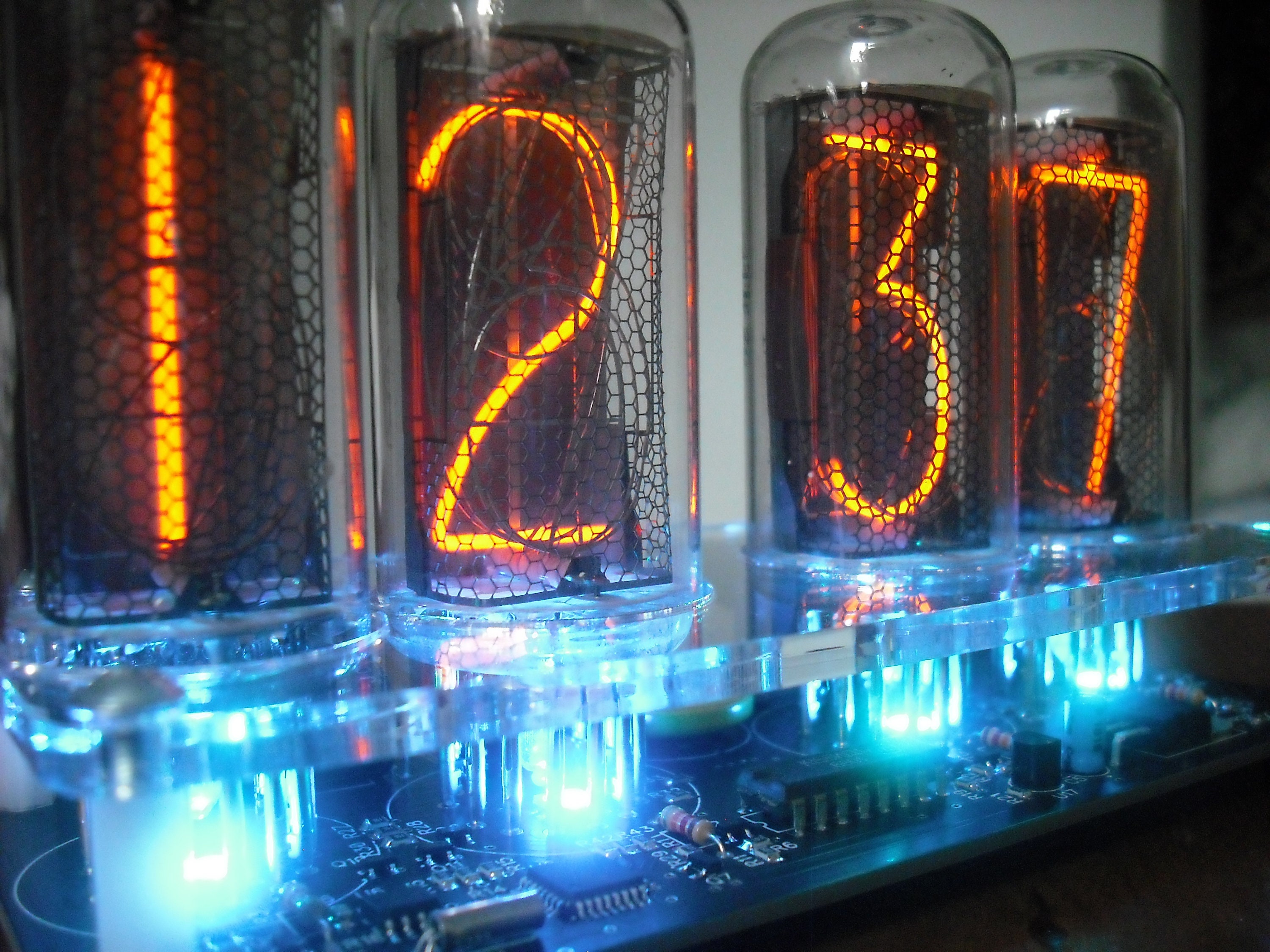Nixie Tube Clock Kit With IN18 Tube Led RGB Backlight Black Etsy