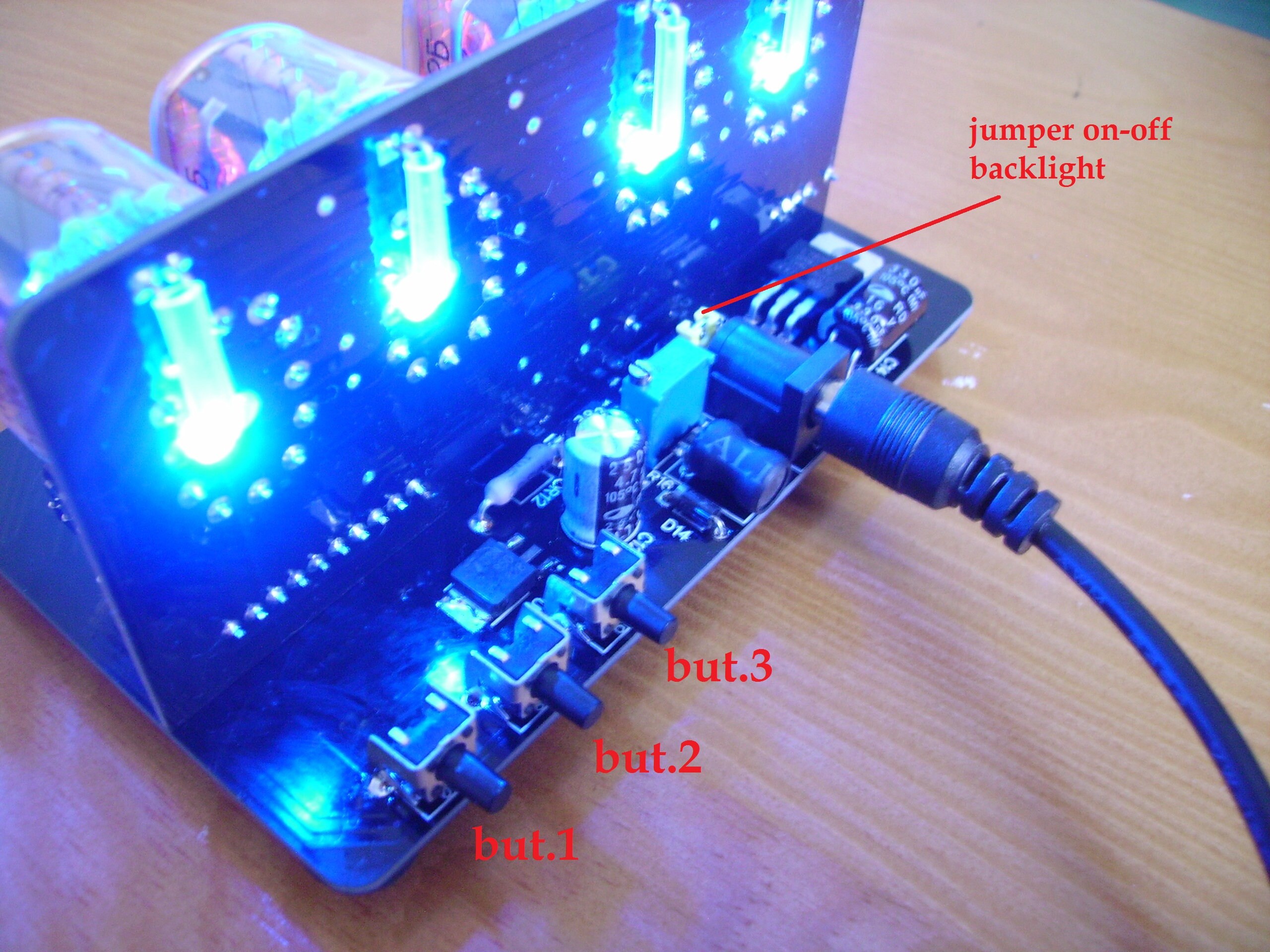 Nixie Tube clock kit with IN12 Tube LED Blue Backlight Black Etsy