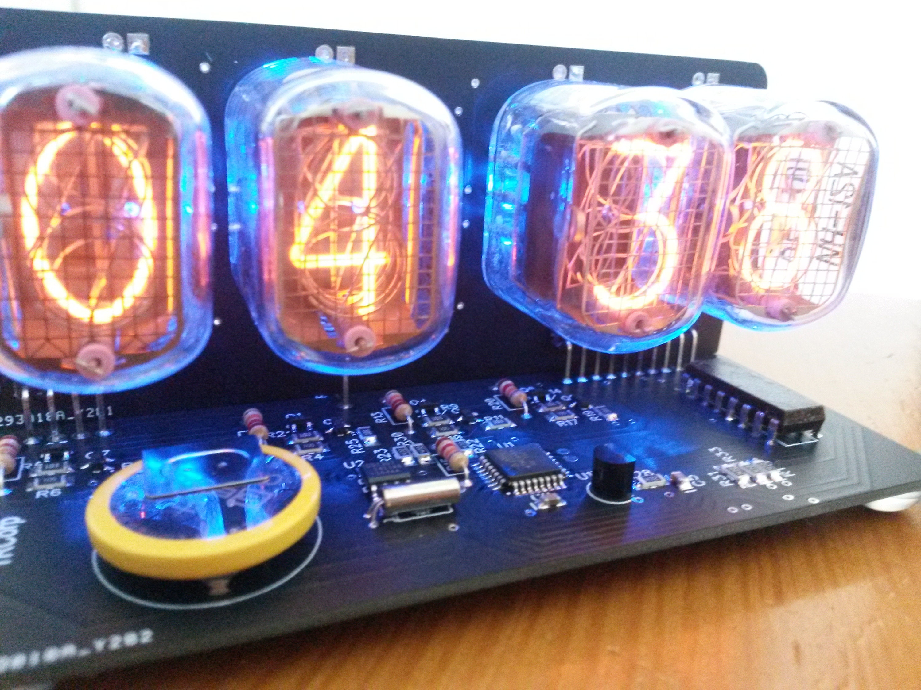 Nixie Tube Clock Kit With IN12 Tube LED Blue Backlight Black PCB Etsy