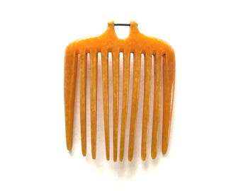 Antique Butterscotch Celluloid Hair Comb - Replacement Part