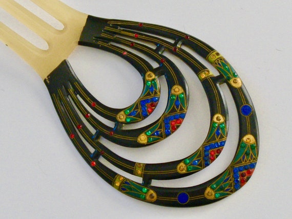 Egyptian Revival Hair Comb, Art Deco Hair Comb, An