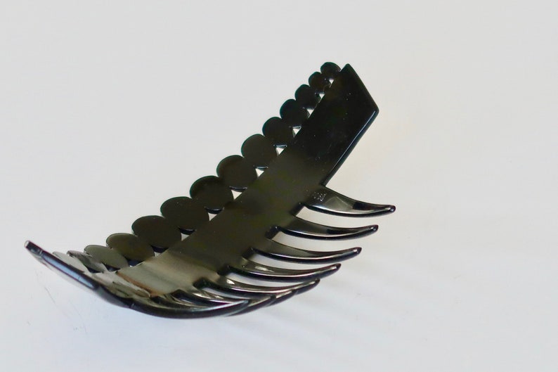 Flapper Hair Decoration AUGUSTE BONAZ Large Art Deco Hair Comb Black Celluloid Hair Comb Antique French Comb Hair Ornament