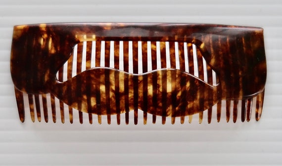 Antique Edwardian Sculptural Fold Over Celluloid Hair… - Gem