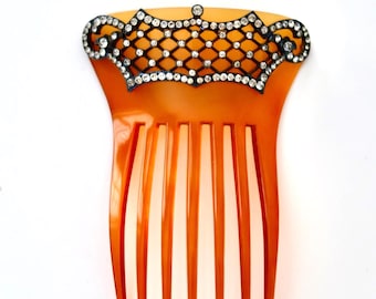 Antique Edwardian Paste Hair Comb