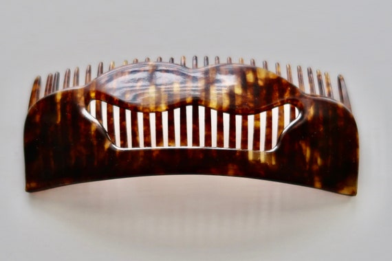 Antique Edwardian Sculptural Fold Over Celluloid Hair… - Gem