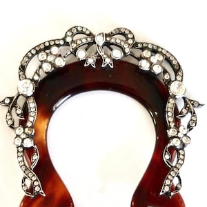 Antique Edwardian Paste Garland Hair Comb