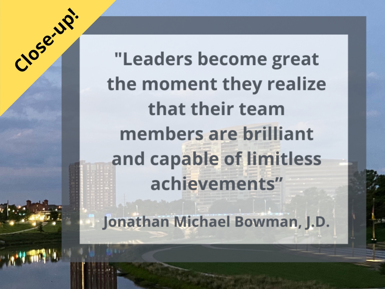 Zoom Background Featuring Photography & an Inspirational Quote About