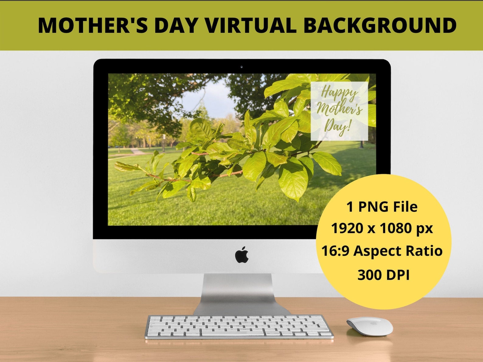 Mothers Day Zoom Background Featuring Fine Art Photography of Etsy
