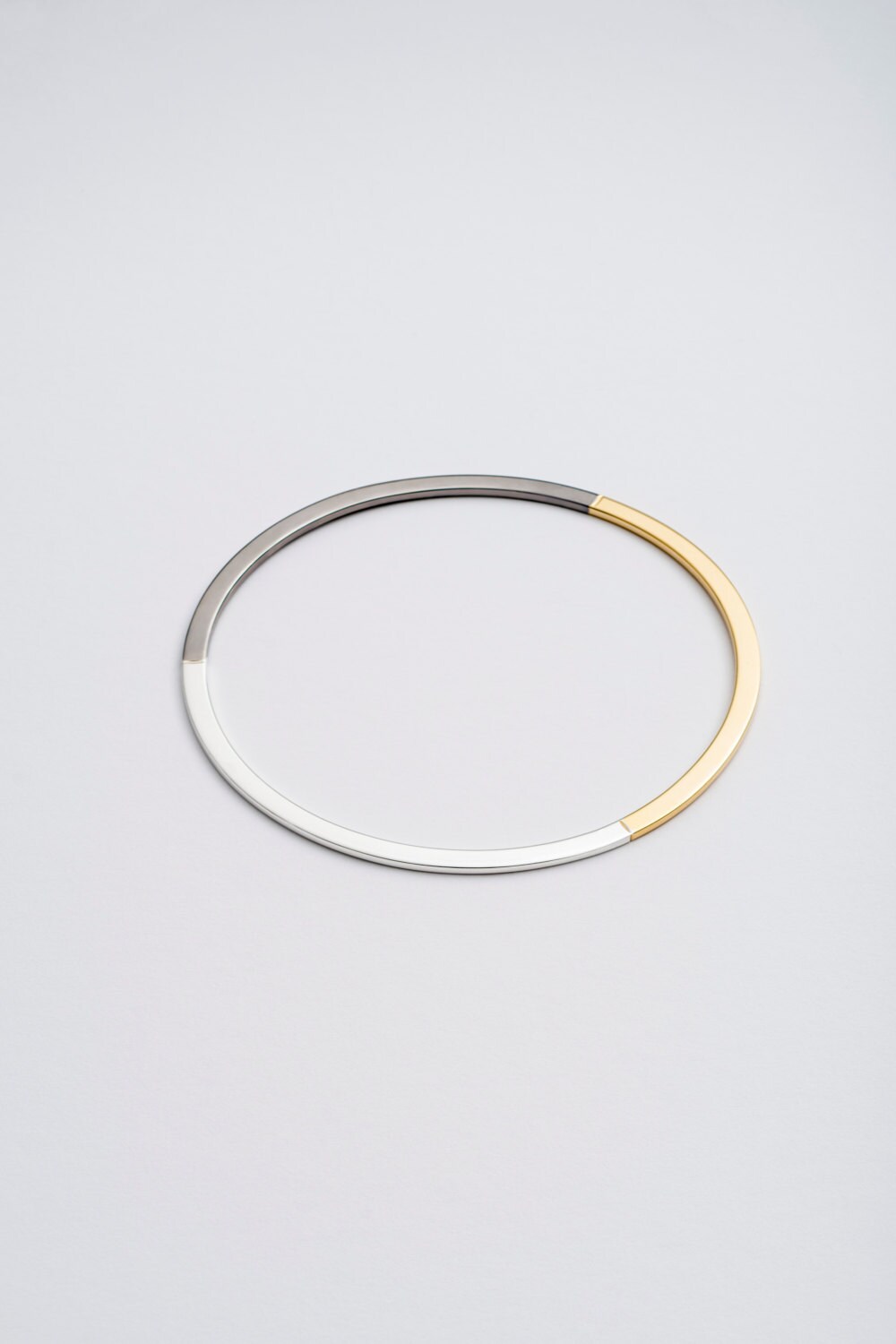 アクセサリー silver925 trinity bangle Trinity Bangle, Solid Silver With Gold & Black Rhodium