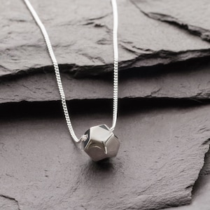 Dodecahedron Platonic Solid Necklace. Perfect gift for her interest in Consciousness, Spirituality, & Meditation.