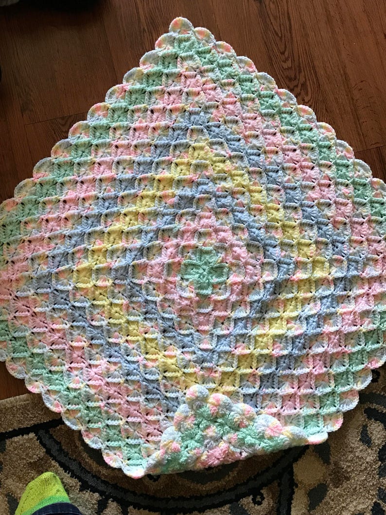 Scalloped Baby Blanket Etsy