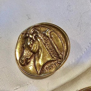 Vintage MMA Metropolitan Museum of Art Roman Horse Head Cufflinks