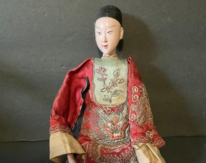 Antique Chinese Handmade Peking Opera Theatre Puppet Chaozhou Doll Qing ...