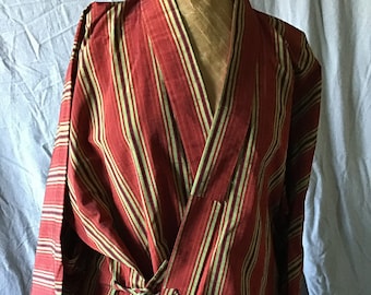 Vintage Striped Silk Japanese Kimono Short Jacket