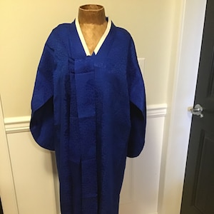 Stunning Kimono Royal Blue Japan Traditional