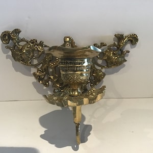 Brass Wall Sconce Candle Filigree