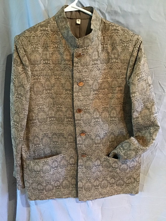 Vintage Nehru Jacket Indian Wedding Mans Size 40 Stunning Etsy