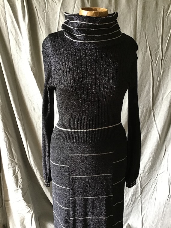 Vintage WENJILLI Metallic Knit Dress Hong Kong - image 1